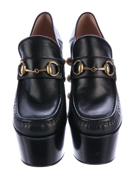 platform gucci loafers.